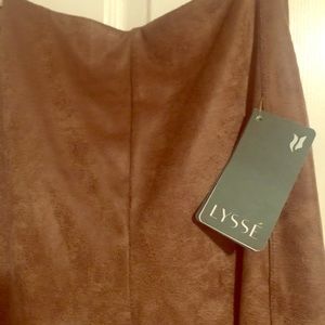 Suede brown leggings